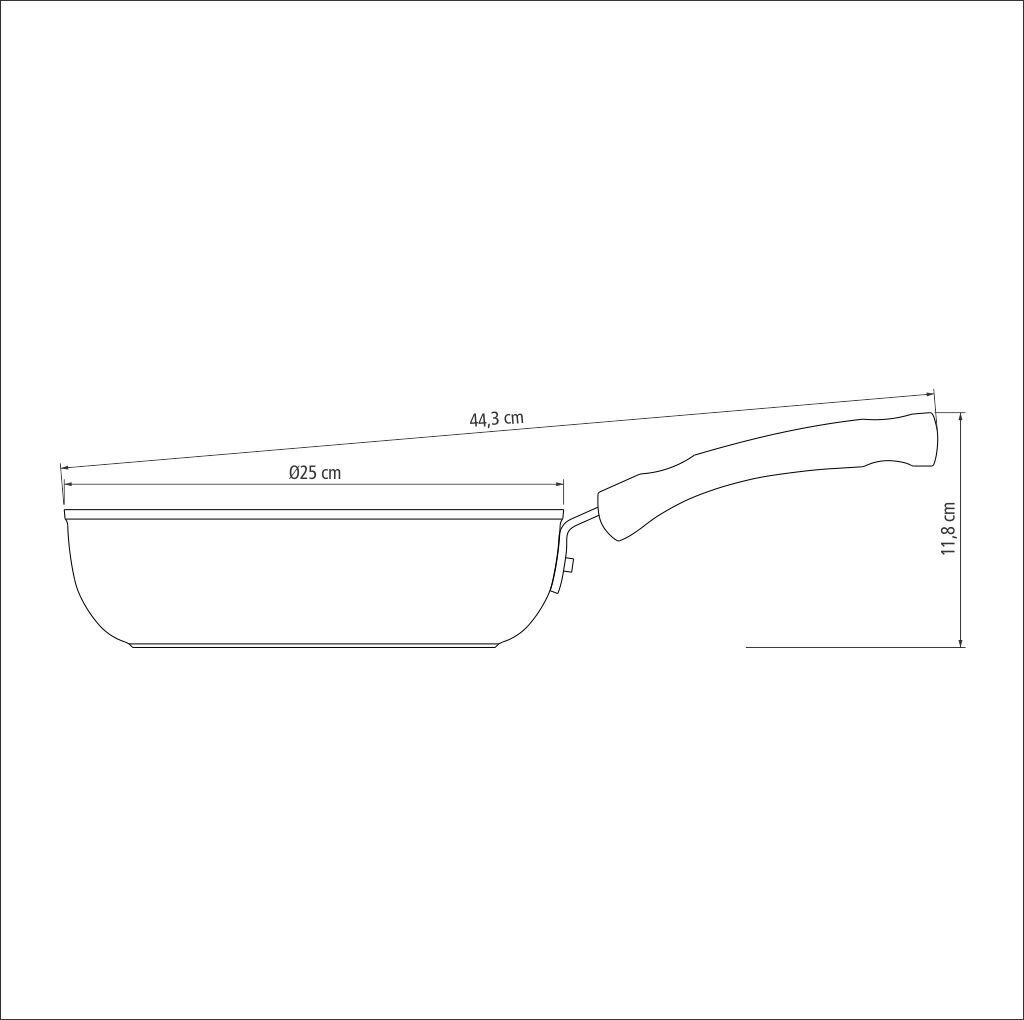 Tramontina MONACO INDUCTION dziļā panna, ø 24 cm цена и информация | Pannas | 220.lv