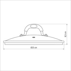 Tramontina MONACO stikla vāks, ø 24 cm цена и информация | Cковородки | 220.lv