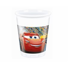 Plastmasas glāzes (WM), Cars 3 (Disney), 200 ml, 8 gab. (SUP etiķete) cena un informācija | Vienreizējie trauki | 220.lv