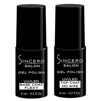 Набор Sincero Salon Base coat Flexy 6 мл + Top coat No wipe 6 мл цена и информация | Лаки для ногтей, укрепители | 220.lv