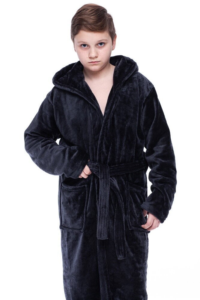 Peldmētelis pusaudžiem Elite Bamboo, pelēks cena un informācija | Zēnu pidžamas, halāti | 220.lv