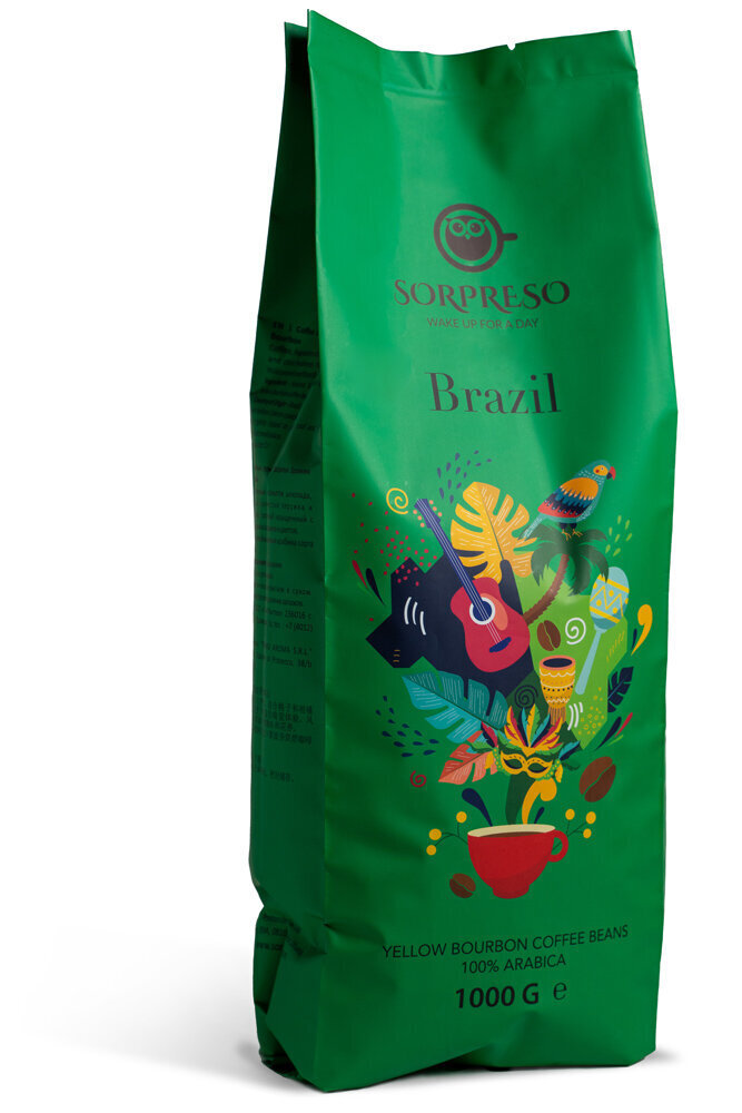 Kafija SORPRESO BRAZIL YELLOW BOURBON (1kg) cena un informācija | Kafija, kakao | 220.lv