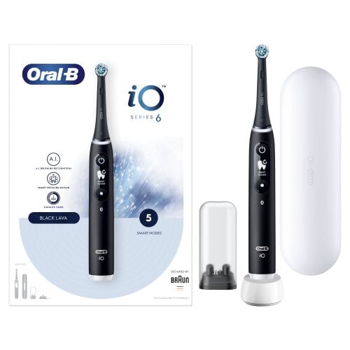 Oral-B iO6 Series Black Onyx cena un informācija | Elektriskās zobu birstes | 220.lv