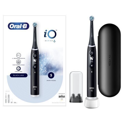 Oral-B iO6 Series Black Onyx cena un informācija | Elektriskās zobu birstes | 220.lv