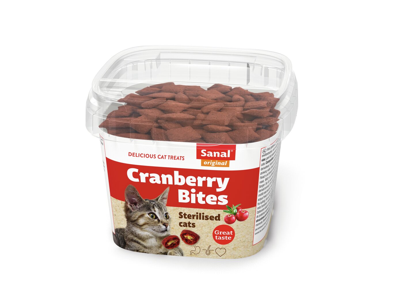 Sanal Cranberry & Chicken Bites cup barības piedeva kaķiem 75g цена и информация | Gardumi kaķiem | 220.lv