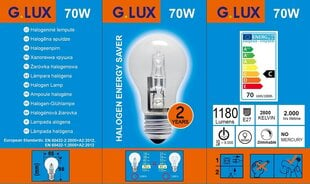 Halogēnā spuldze G.LUX A55 E27, 70 W, 10 gab. cena un informācija | Spuldzes | 220.lv