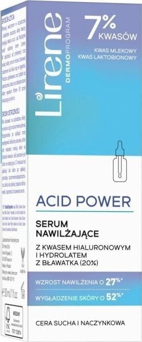 Mitrinošs sejas serums Lirene Acid Power, 30 ml цена и информация | Serumi sejai, eļļas | 220.lv