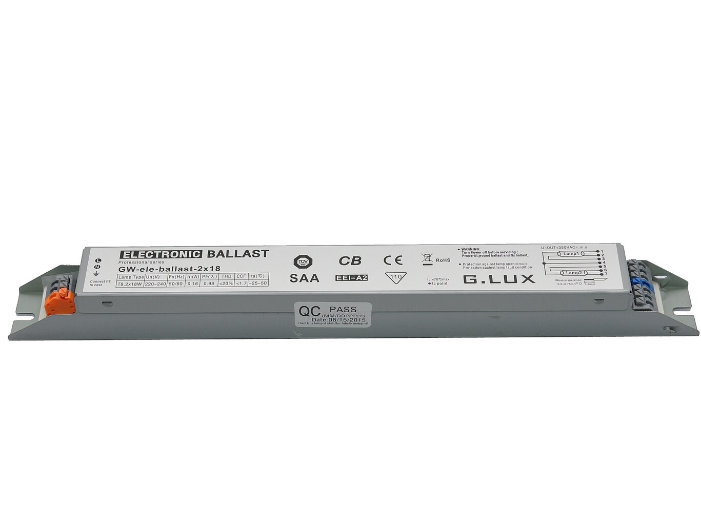 Elektroniskais starteris T8 2x18 W luminiscences spuldzēm GW-ele-ballast-2x18 цена и информация | Barošanas avoti | 220.lv