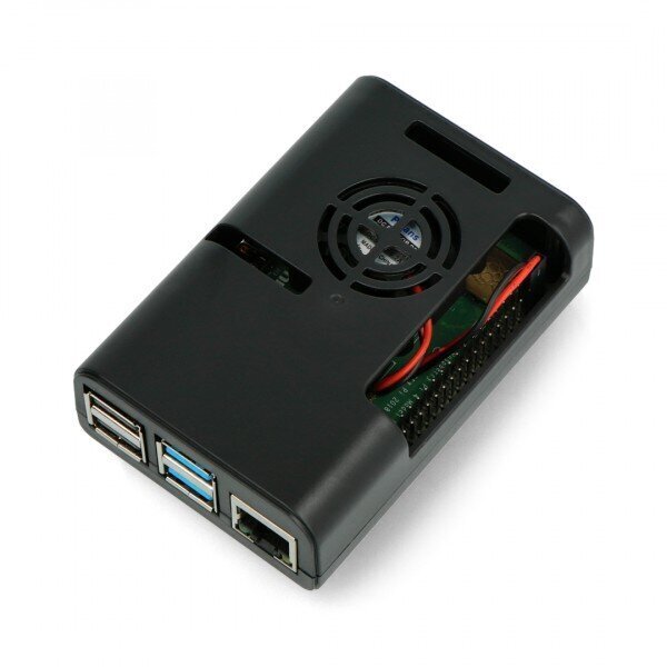 Raspberry Pi kaste justPi - melna цена и информация | Atvērtā koda elektronika | 220.lv