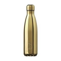 Termoss pudele Chilly's Bottle Chrome Gold 500ml цена и информация | Термосы, термокружки | 220.lv