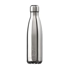 Termoss pudele Chilly's Bottle Chrome Silver 500ml cena un informācija | Termosi, termokrūzes | 220.lv