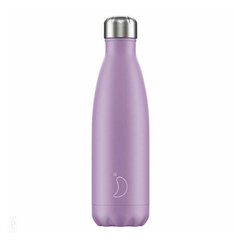 Termoss pudele Chilly's Bottle Pastel Purple 500ml cena un informācija | Termosi, termokrūzes | 220.lv