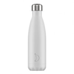 Termoss pudele Chilly's Bottle Monochrome White 500ml цена и информация | Термосы, термокружки | 220.lv