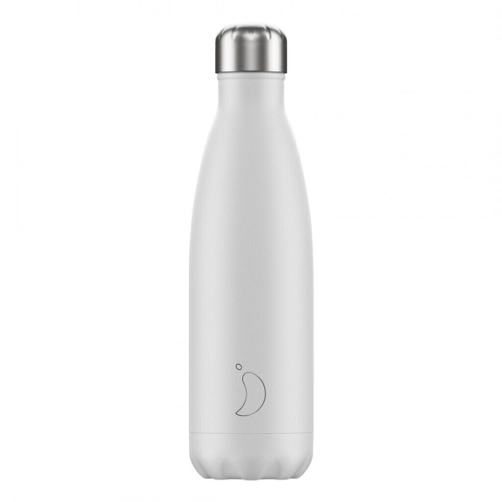 Termoss pudele Chilly's Bottle Monochrome White 500ml cena un informācija | Termosi, termokrūzes | 220.lv