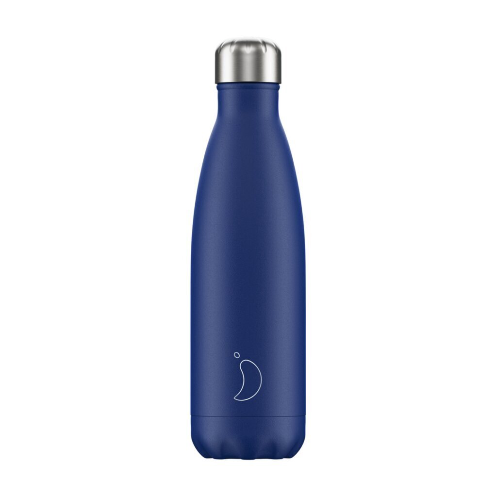 Termoss pudele Chilly's Bottle Matte Blue 500ml cena un informācija | Termosi, termokrūzes | 220.lv