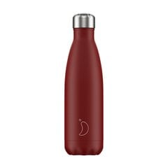 Termoss pudele Chilly's Bottle Matte Red 500ml cena un informācija | Termosi, termokrūzes | 220.lv