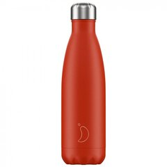Termoss pudele Chilly's Bottle Neon Red 750ml cena un informācija | Termosi, termokrūzes | 220.lv