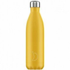 Termoss pudele Chilly's Bottle Matte Yellow 750ml cena un informācija | Termosi, termokrūzes | 220.lv