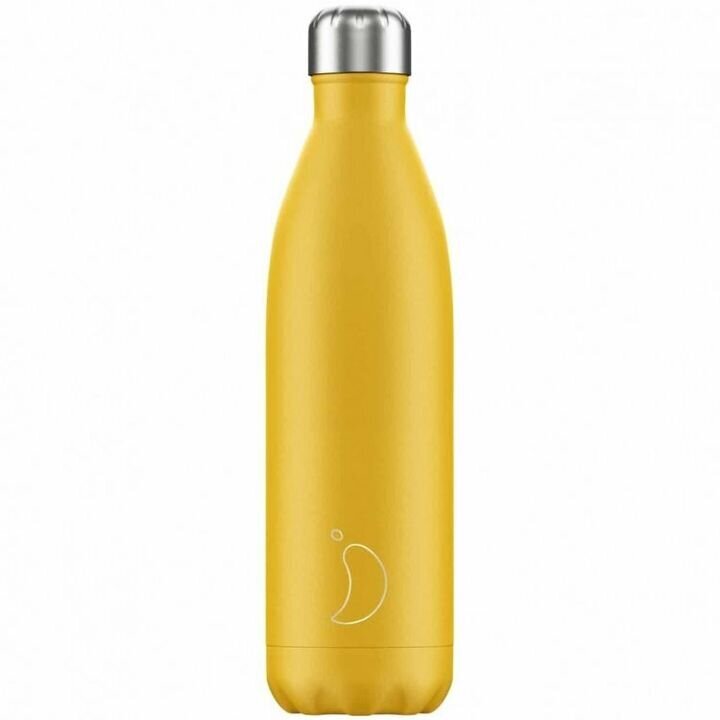 Termoss pudele Chilly's Bottle Matte Yellow 750ml cena un informācija | Termosi, termokrūzes | 220.lv