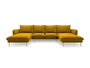 Stūra dīvāns Cosmopolitan Design Vienna 6S, dzeltens/zeltainas krāsas цена и информация | Угловые диваны | 220.lv