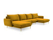 Stūra dīvāns Cosmopolitan Design Vienna 6S, dzeltens/zeltainas krāsas cena un informācija | Stūra dīvāni | 220.lv