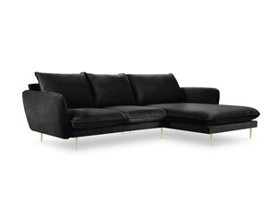 Stūra dīvāns Cosmopolitan Design Florence 5S, melns cena un informācija | Stūra dīvāni | 220.lv