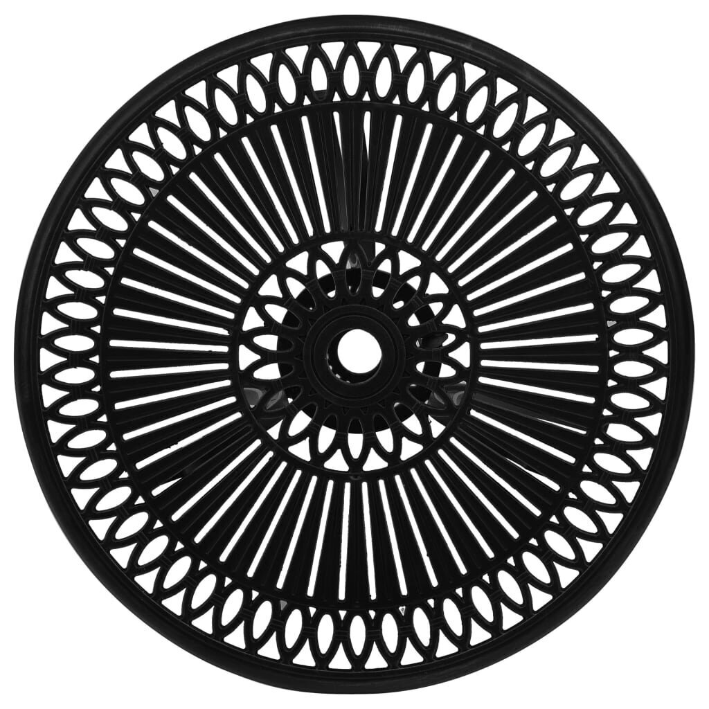 Dārza galds, melns, 62x62x65 cm, liets alumīnijs cena un informācija | Dārza galdi | 220.lv