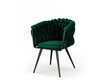 Krēsls Cosmopolitan Design Shirley, tumši zaļš cena un informācija | Virtuves un ēdamistabas krēsli | 220.lv
