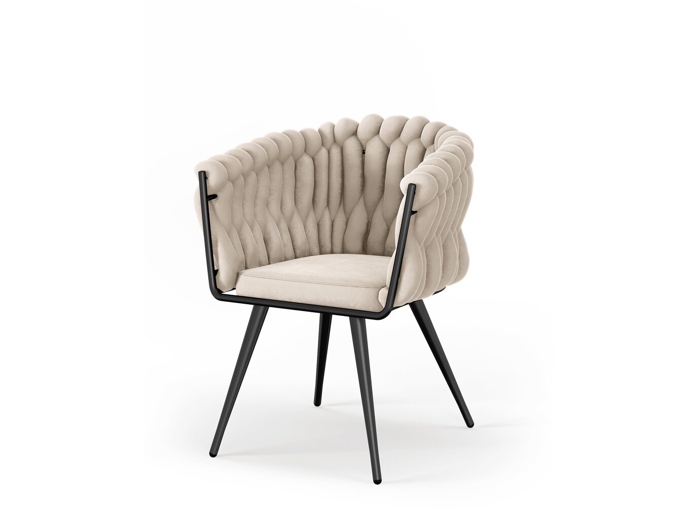 Krēsls Cosmopolitan Design Shirley, smilškrāsas cena un informācija | Virtuves un ēdamistabas krēsli | 220.lv