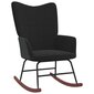 Šūpuļkrēsls ar kāju balstu, melns цена и информация | Atpūtas krēsli | 220.lv
