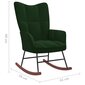 Šūpuļkrēsls, tumši zaļš цена и информация | Atpūtas krēsli | 220.lv