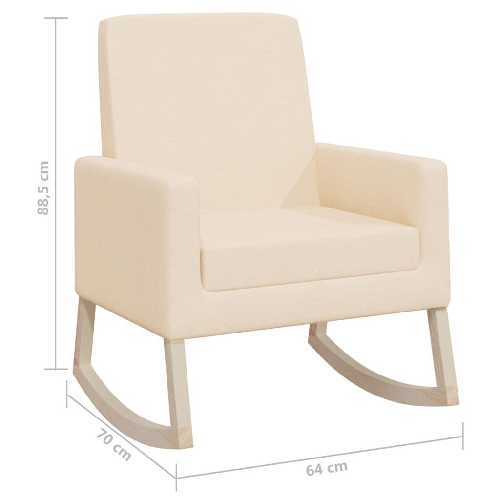 Šūpuļkrēsls, krēmkrāsas cena un informācija | Atpūtas krēsli | 220.lv