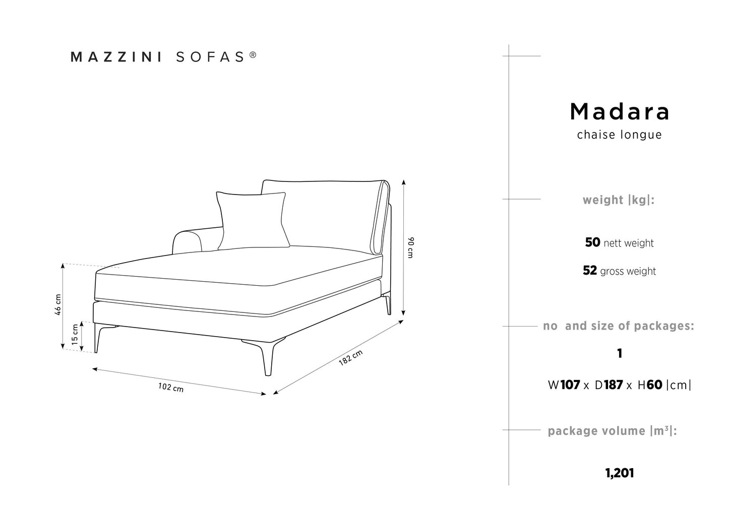 Kušete Mazzini Sofas Madara, dzeltena/melna cena un informācija | Dīvāni | 220.lv