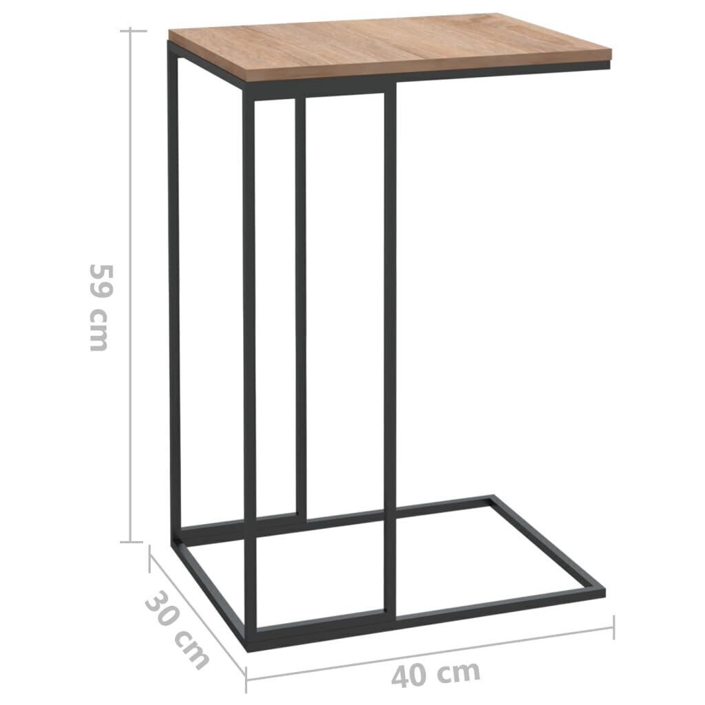 vidaXL galdiņš, melns, 40x30x59 cm, skaidu plāksne cena un informācija | Žurnālgaldiņi | 220.lv