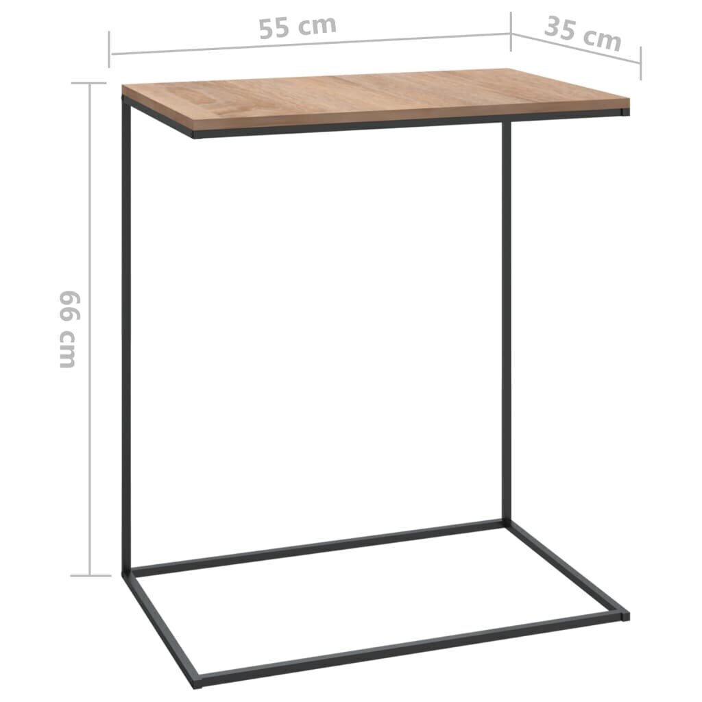 vidaXL galdiņš, melns, 55x35x66 cm, skaidu plāksne цена и информация | Žurnālgaldiņi | 220.lv