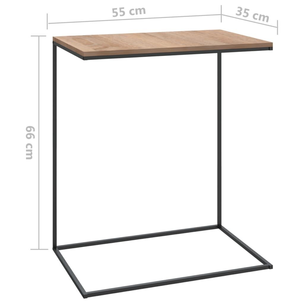 vidaXL galdiņš, melns, 55x35x66 cm, skaidu plāksne cena un informācija | Žurnālgaldiņi | 220.lv