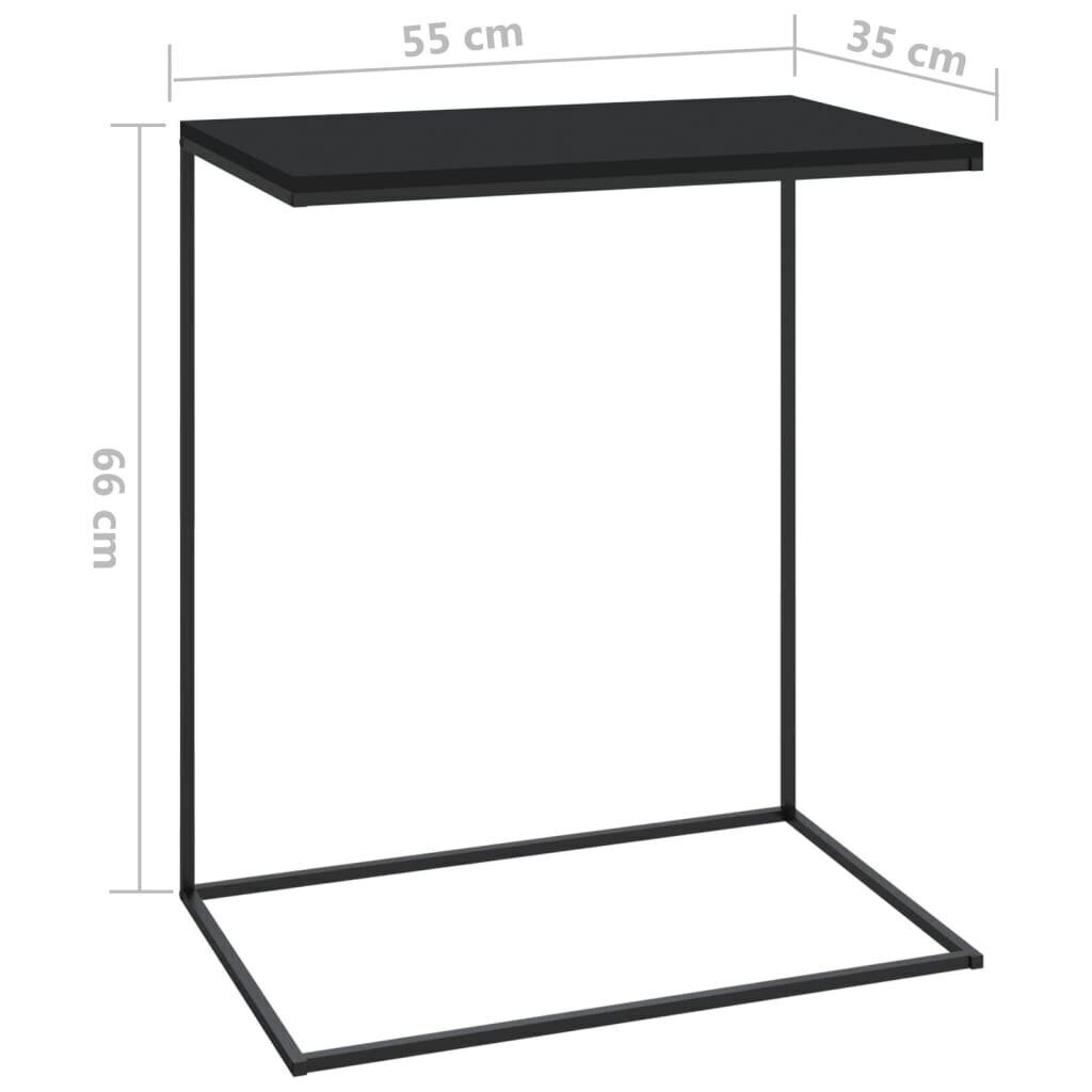 vidaXL galdiņš, melns, 55x35x66 cm, skaidu plāksne cena un informācija | Žurnālgaldiņi | 220.lv