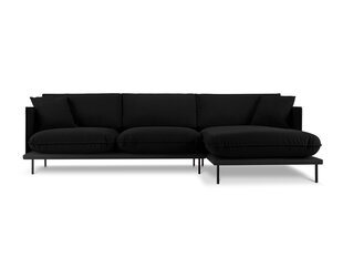 Stūra dīvāns Interieus86 Auguste 5S, melns cena un informācija | Stūra dīvāni | 220.lv