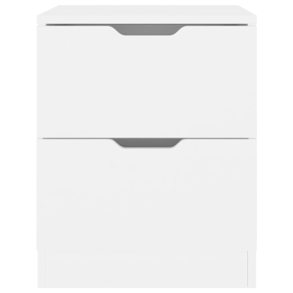 vidaXL naktsskapītis, balts, 40x40x50 cm, kokskaidu plāksne цена и информация | Naktsskapīši | 220.lv
