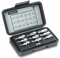 Uzgaļu komplekts Stanley Torx 1/2" T20-T60, 9 gab. cena un informācija | Rokas instrumenti | 220.lv