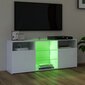 vidaXL TV galdiņš ar LED lampiņām, balts, 120x30x50 cm cena un informācija | TV galdiņi | 220.lv