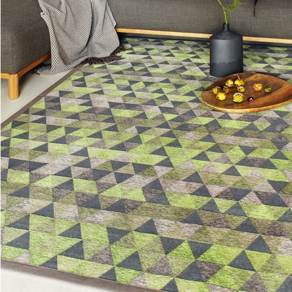 Divpusējais šenila paklājs Narma smartWeave LUKE, zaļā krāsā - dažādi izmēri, Narma kahepoolne smartWeave® šenillvaip Luke, roheline, 100 x 160 cm cena un informācija | Paklāji | 220.lv