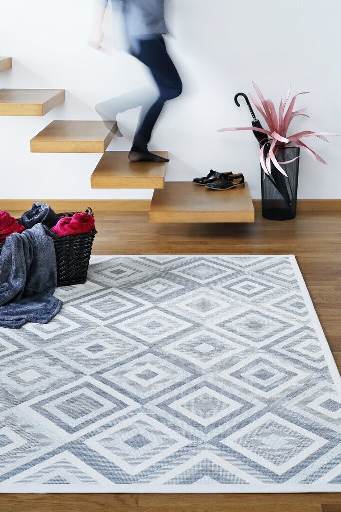 Divpusējais šenila paklājs Narma smartWeave TAHULA, baltā krāsā - dažādi izmēri, Narma kahepoolne smartWeave® šenillvaip Tahula, valge, 70 x 140 cm cena un informācija | Paklāji | 220.lv