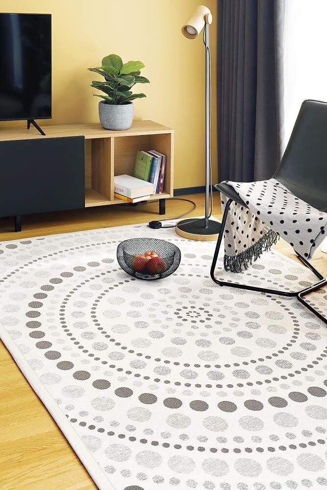 Divpusējais šenila paklājs Narma smartWeave Oola, baltā krāsā - dažādi izmēri, Narma kahepoolne smartWeave® šenillvaip Oola, valge, 200 x 300 cm cena un informācija | Paklāji | 220.lv