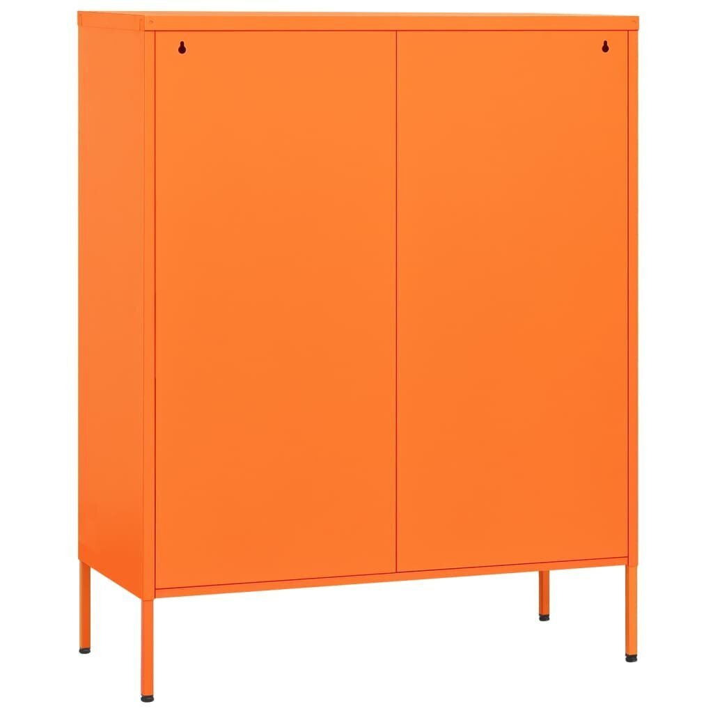 vidaXL skapītis ar atvilktnēm, 80x35x101,5 cm, tērauds, oranžs cena un informācija | Kumodes | 220.lv