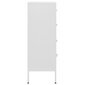vidaXL skapītis ar atvilktnēm, 80x35x101,5 cm, tērauds, balts цена и информация | Kumodes | 220.lv