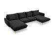 Stūra dīvāns Cosmopolitan Design Vienna 6S, melns/zeltainas krāsas cena un informācija | Stūra dīvāni | 220.lv