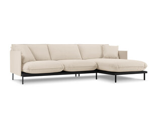 Stūra dīvāns Interieus86 Auguste 5S, smilškrāsas/melns cena un informācija | Stūra dīvāni | 220.lv