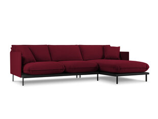 Stūra dīvāns Interieus86 Auguste 5S, sarkans/melns cena un informācija | Stūra dīvāni | 220.lv