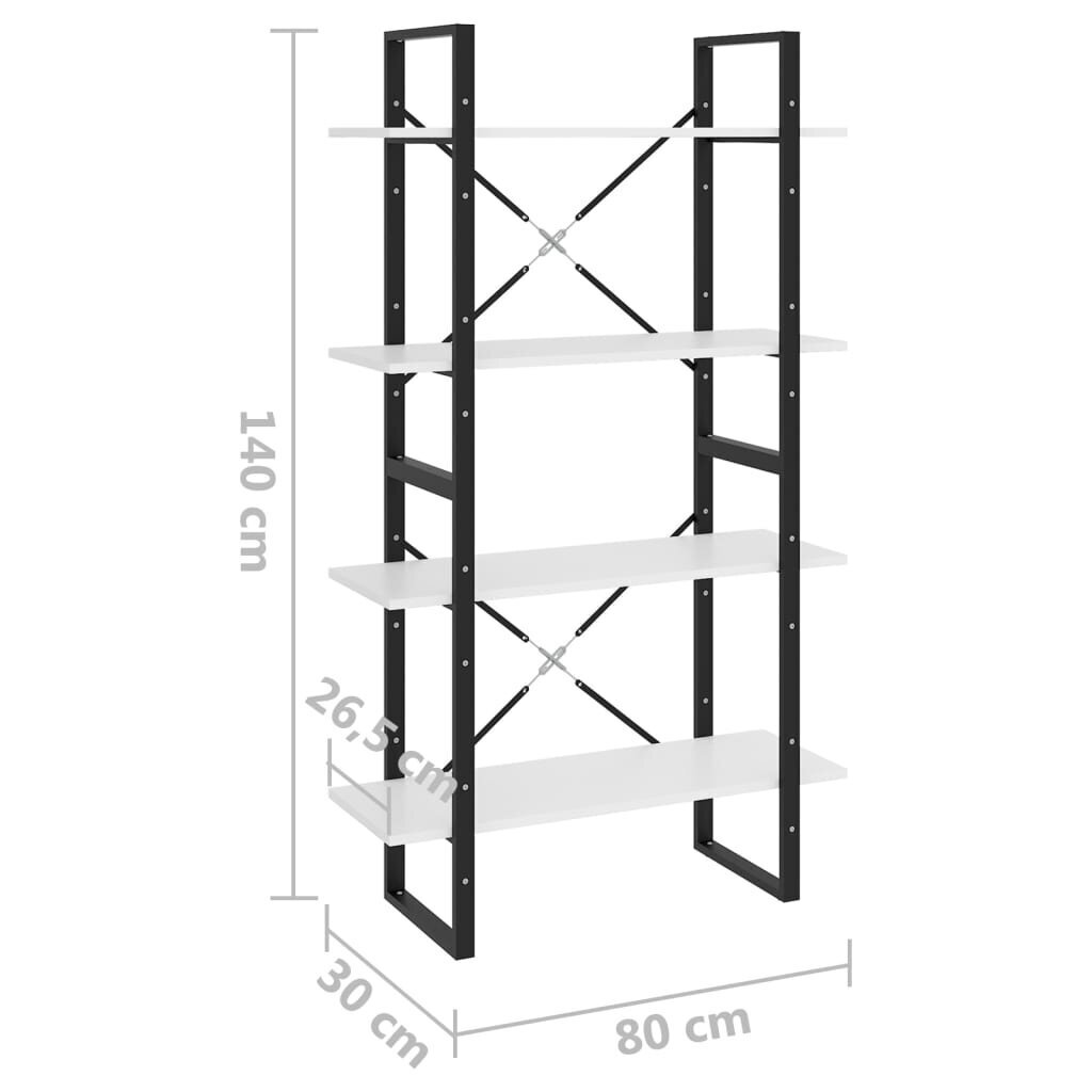 Plaukts, 80x30x140cm, MDP cena un informācija | Plaukti | 220.lv